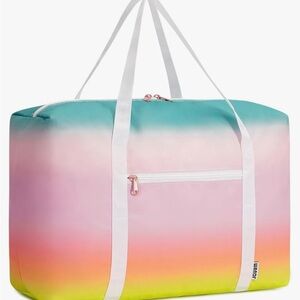 Travel Foldable Duffel Bag, Tote Bag Lightweight Carry on Luggage, Rainbow Bag